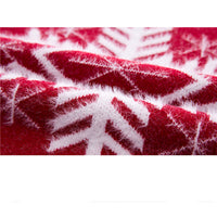 Women's Large Snowflake Mock-Neck Christmas Pullover Sweater - KaleaBoutique.com
