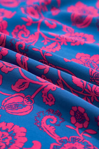 KaleaBoutique Stylish Floral Print Twisted V Neck Tied Backless Maxi Dress - KaleaBoutique.com