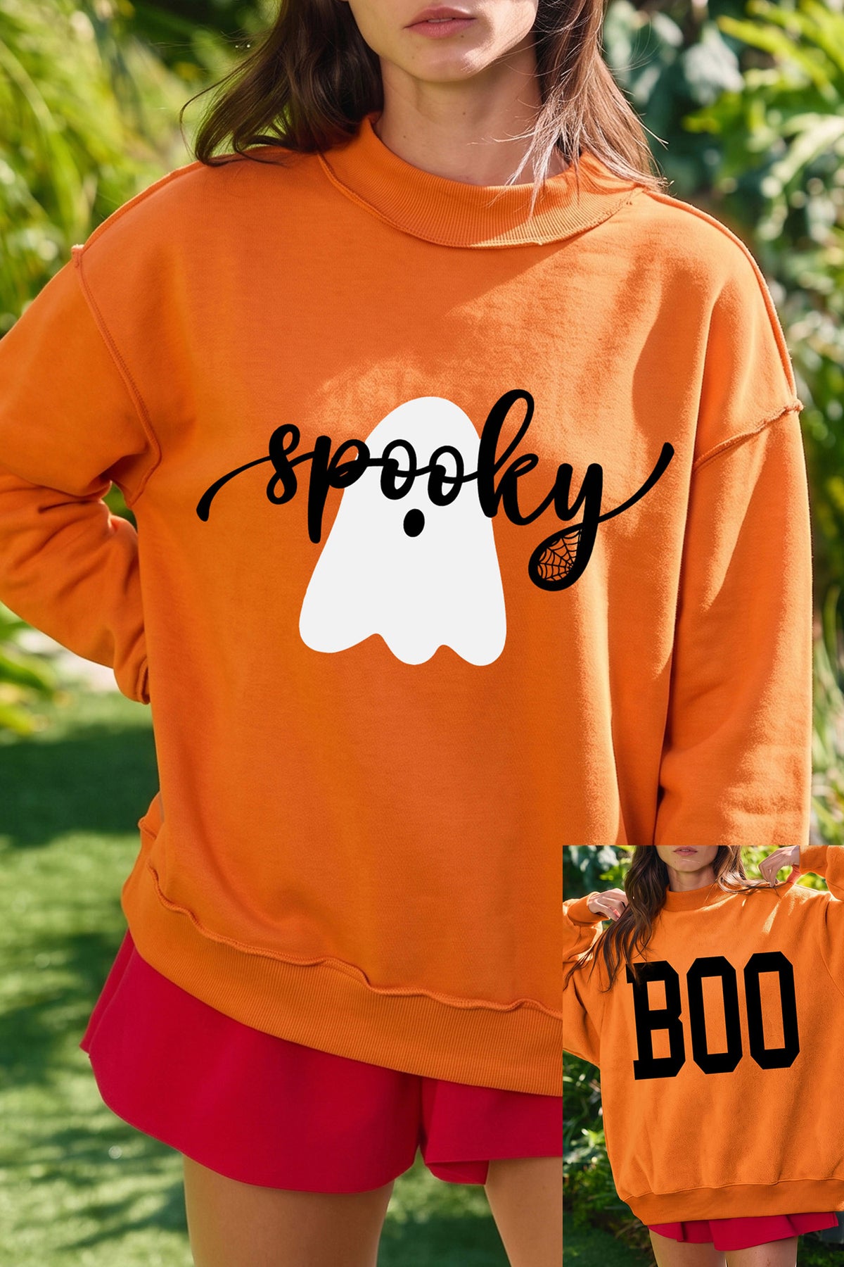 Carrot Reversible Ghost BOO Halloween Sweatshirt - KaleaBoutique.com