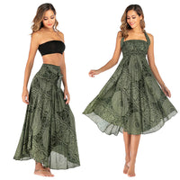 Women's Boho Print Two Ways to Wear Swing Maxi Skirt - KaleaBoutique.com