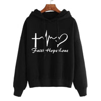 Women's Faith Hope Love Graphic Pullover Hoodie - KaleaBoutique.com