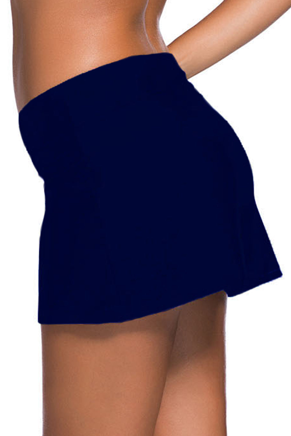 KaleaBoutique Stylish Comfortable Plus Size Navy Blue Skirted Swim Bikini Bottom - KaleaBoutique.com