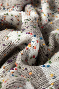 KaleaBoutique Comfortable Confetti Dot Checkered Print Open Cardigan with Pockets - KaleaBoutique.com