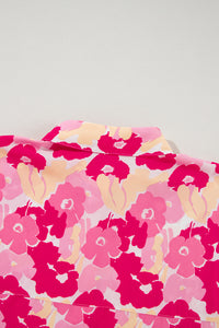 KaleaBoutique Blooming Floral Print Puff Sleeve Buttoned Shirt - KaleaBoutique.com