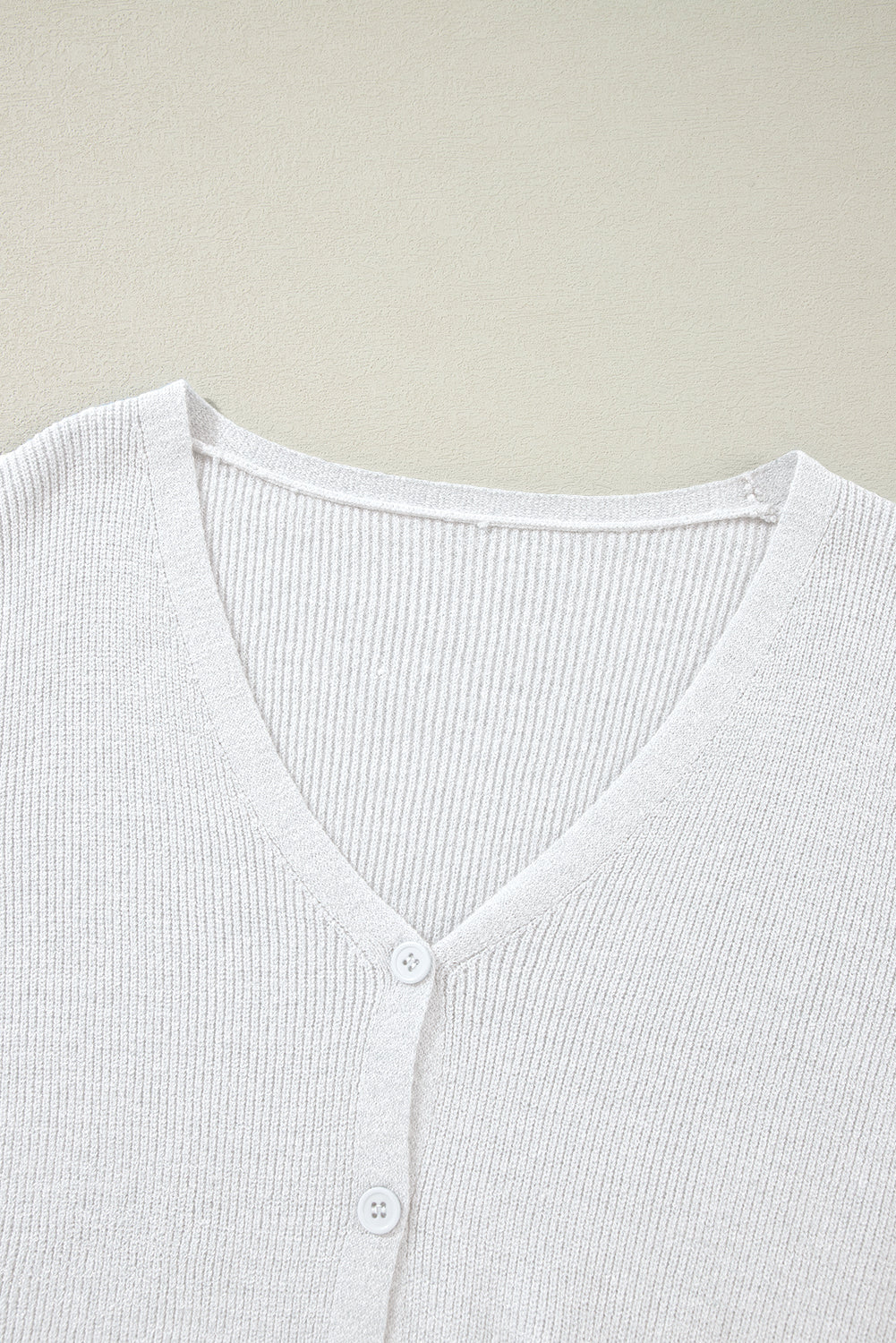 KaleaBoutique Stylish Lightweight Ribbed Knit Button Front V Neck Cardigan - KaleaBoutique.com
