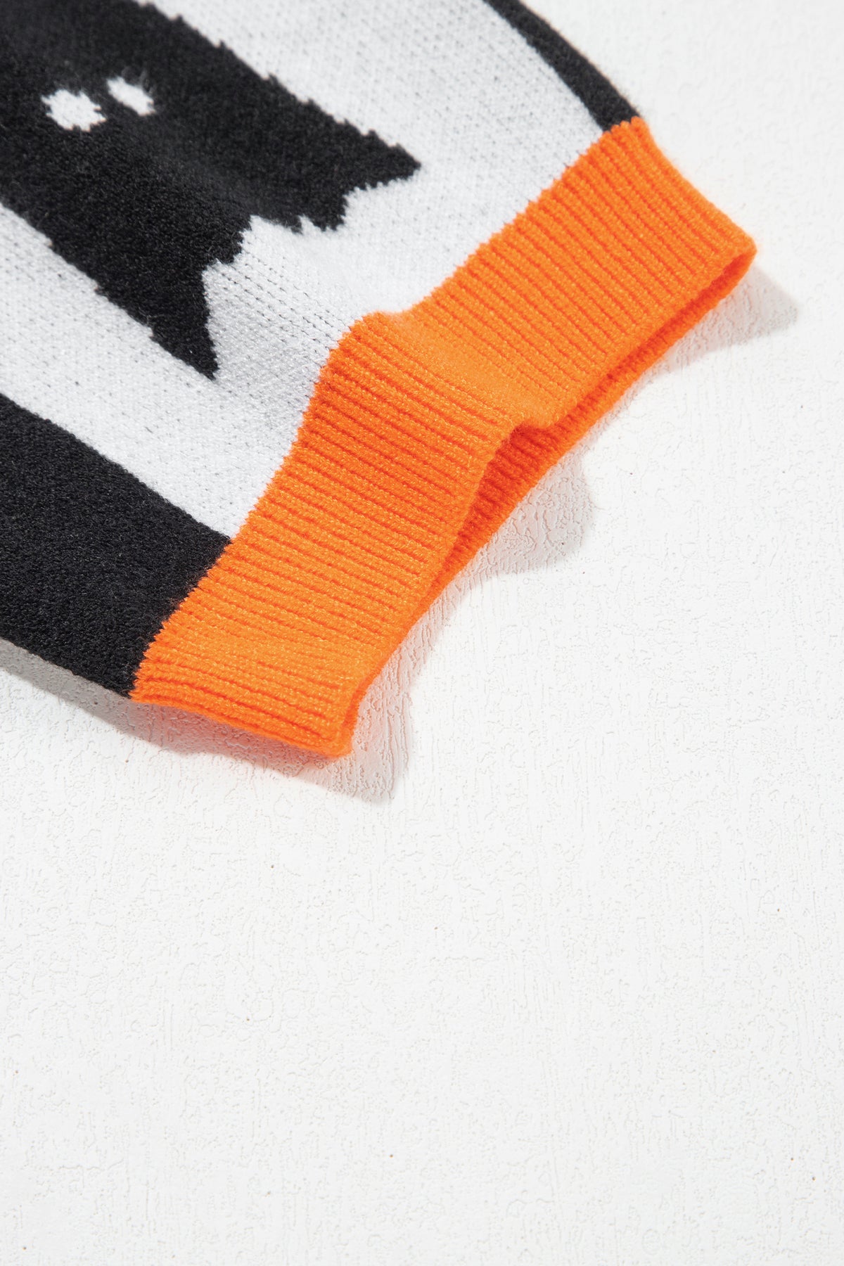 KaleaBoutique Stylish Geometric Ghost Color Block Trim Short Sleeve Knit Sweater - KaleaBoutique.com