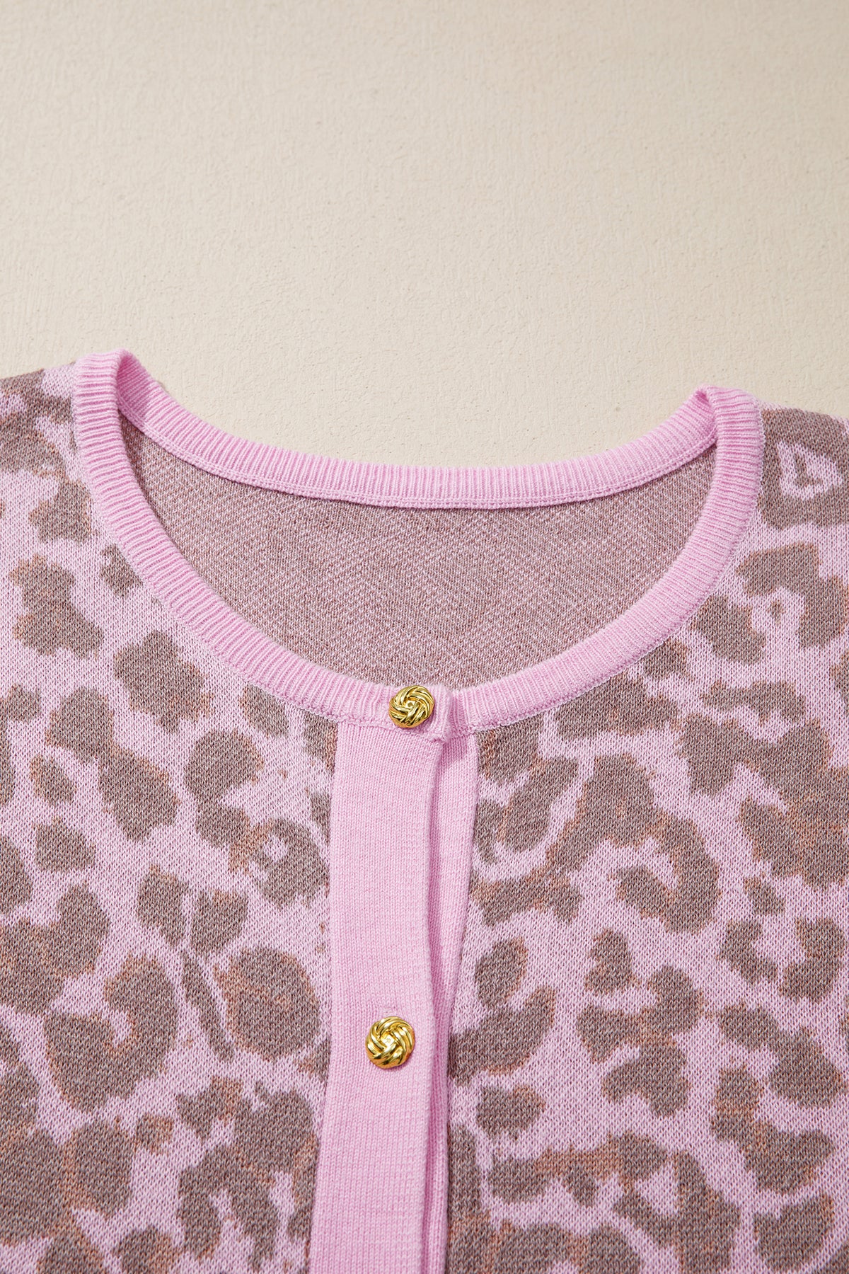 KaleaBoutique Comfortable Leopard Button Down Short Sleeve Sweater Cardigan - KaleaBoutique.com