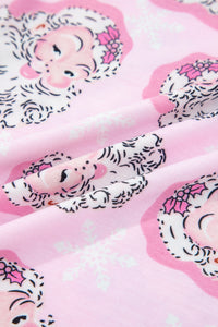 KaleaBoutique Comfortable Santa Claus Print V Neck Tee Drawstring Pants 2pcs Lounge Set - KaleaBoutique.com