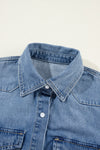 KaleaBoutique Flap Pockets Slim Buttoned Denim Shirt - KaleaBoutique.com