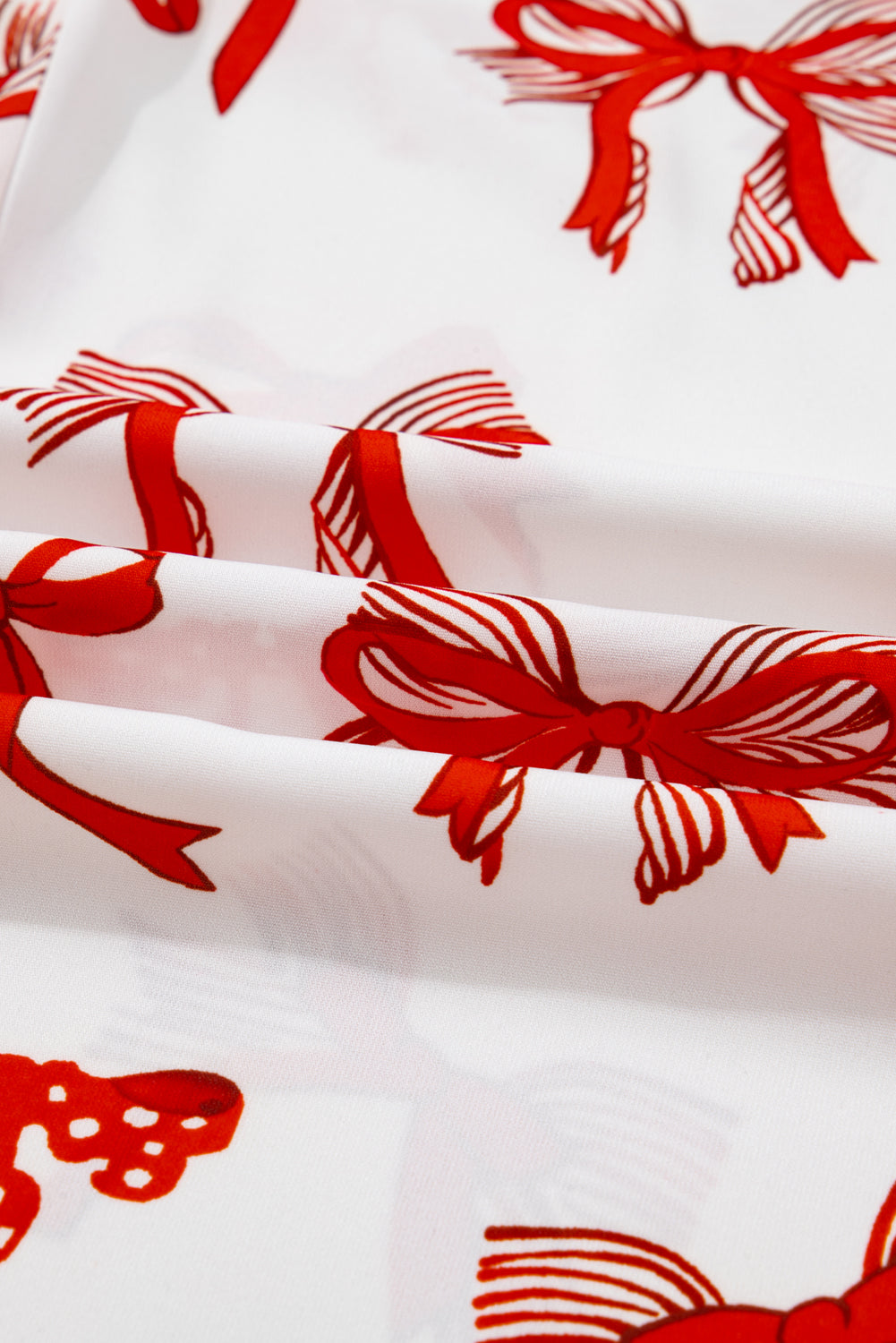 KaleaBoutique Stylish Christmas Bow Print Long 2pcs Pajama Set - KaleaBoutique.com