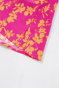 KaleaBoutique Stylish Beautiful Floral Print Drawstring Tunic Flowy Short Dress - KaleaBoutique.com