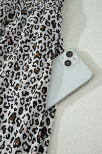 KaleaBoutique Stylish Leopard Zip Front V Neck Cinched Waist Sleeveless Maxi Dress - KaleaBoutique.com