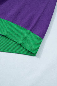 KaleaBoutique Comfortable Mardi Gras Tinsel Graphic Short Sleeve Sweater - KaleaBoutique.com