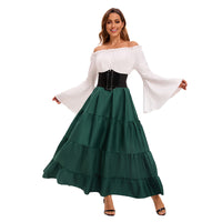Womens Medieval Costume Vintage Court Long Dress - KaleaBoutique.com