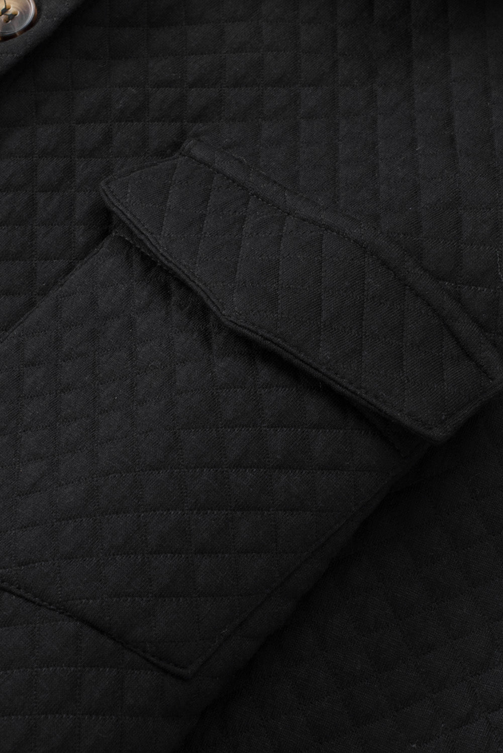 Retro Quilted Flap Pocket Button Shacket - KaleaBoutique.com