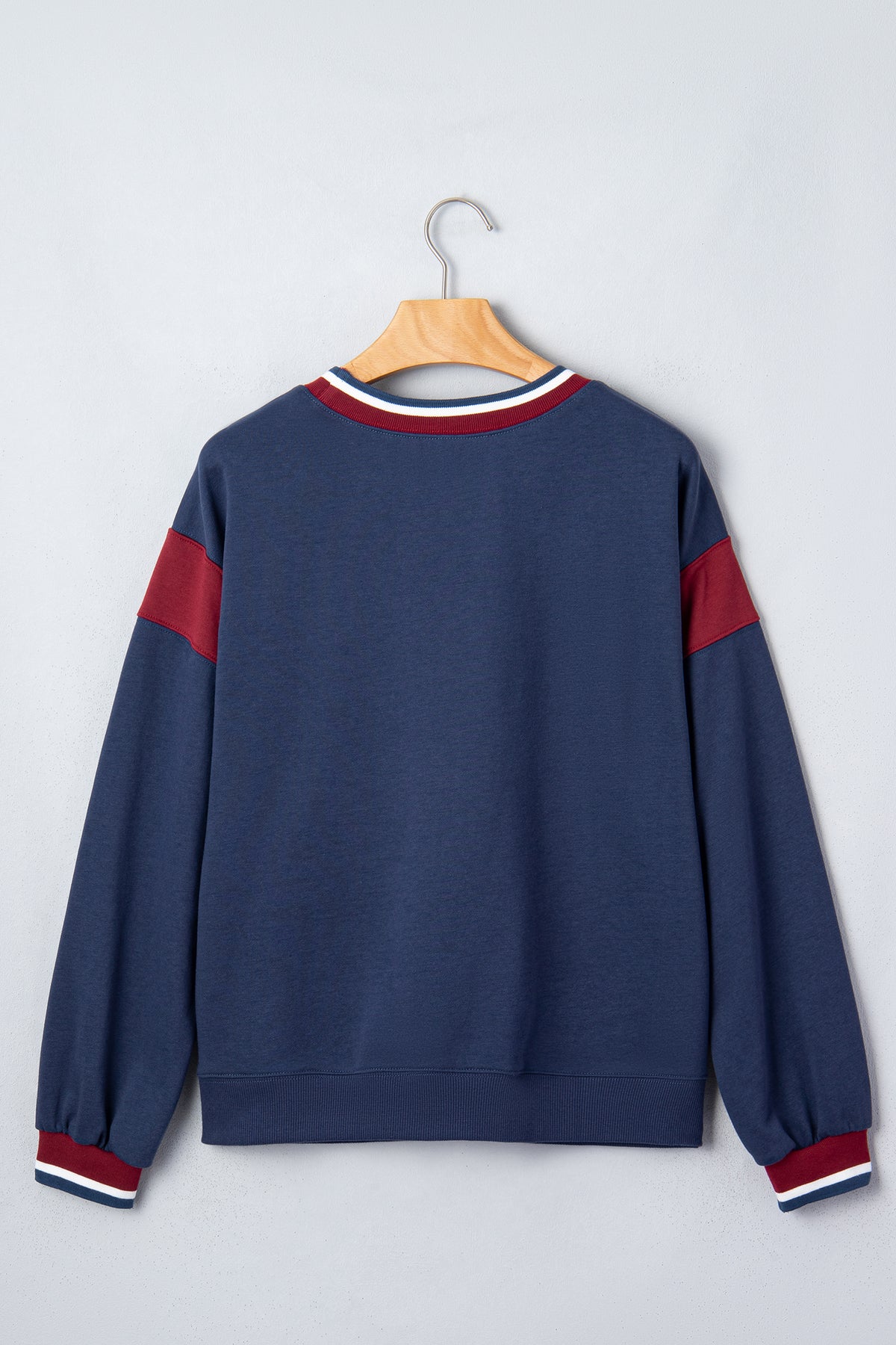 KaleaBoutique Comfortable Patchwork Round Neck Long Sleeve Sweatshirt - KaleaBoutique.com