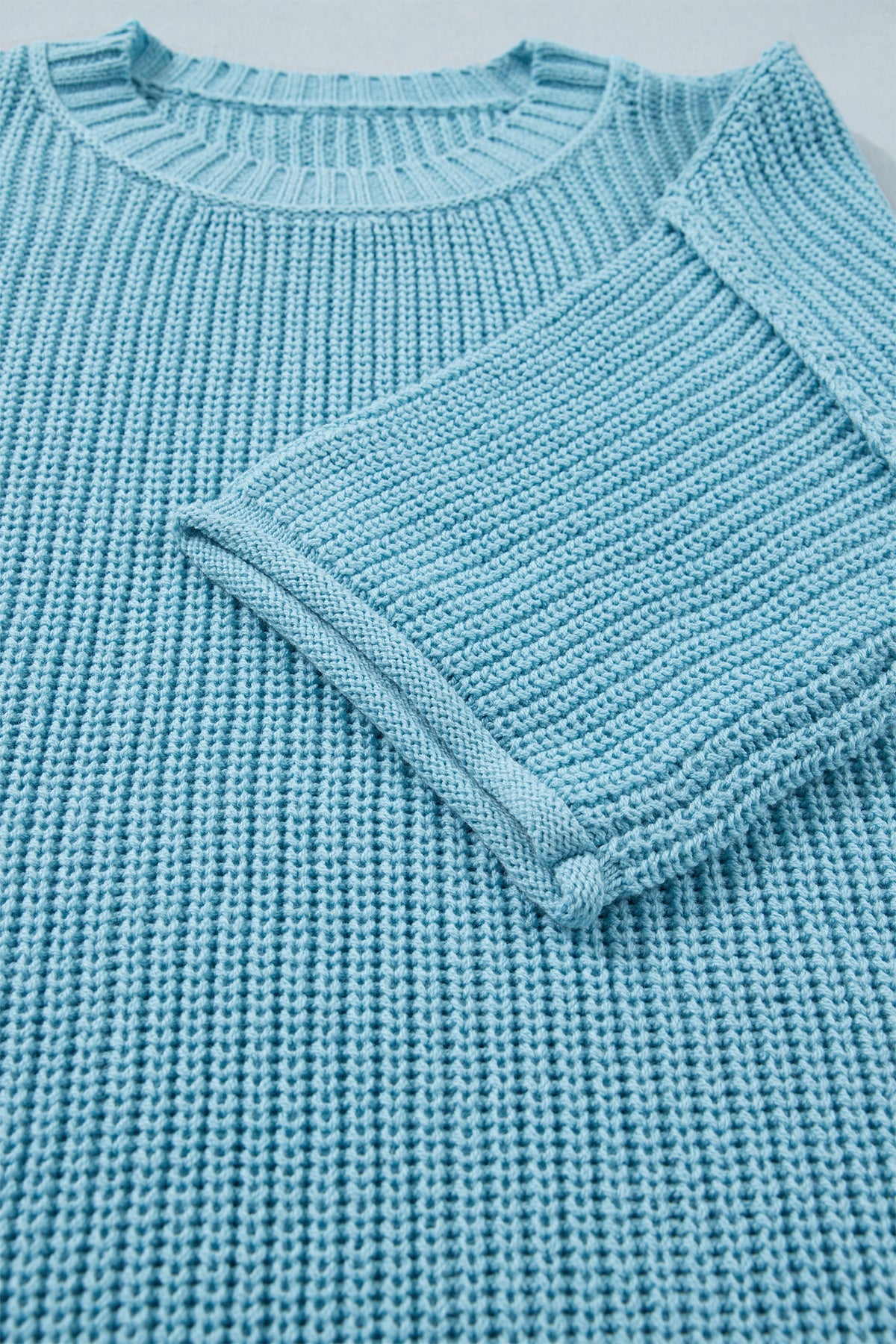 KaleaBoutique Comfortable Exposed Seam Detail Half Sleeve Loose Sweater - KaleaBoutique.com