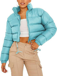 Women’s Short Loose-Fit Padded Jacket - KaleaBoutique.com