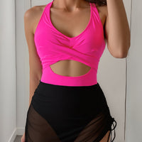 Asymmetrical Hemline One-piece Swimsuit - KaleaBoutique.com