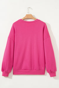 KaleaBoutique Comfortable Lucky Clover Embroidered Loose Pullover Sweatshirt - KaleaBoutique.com