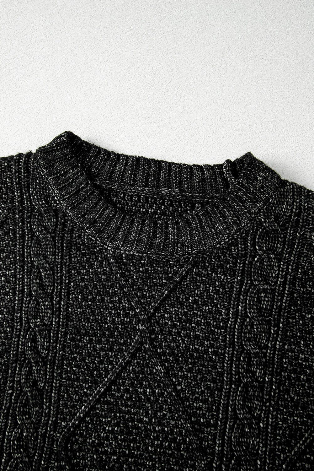 KaleaBoutique Stylish Cable Knit Drop Shoulder Loose Fit Sweater Dress - KaleaBoutique.com
