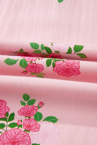 KaleaBoutique Comfortable Notched Neck Flutter Short Sleeve Floral Print Maxi Dress - KaleaBoutique.com