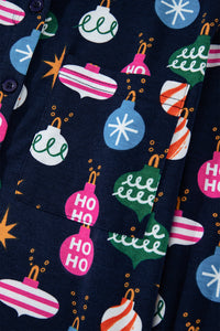 KaleaBoutique Stylish Colorful Christmas Lights Print Shirt and Pants Pajama Set - KaleaBoutique.com
