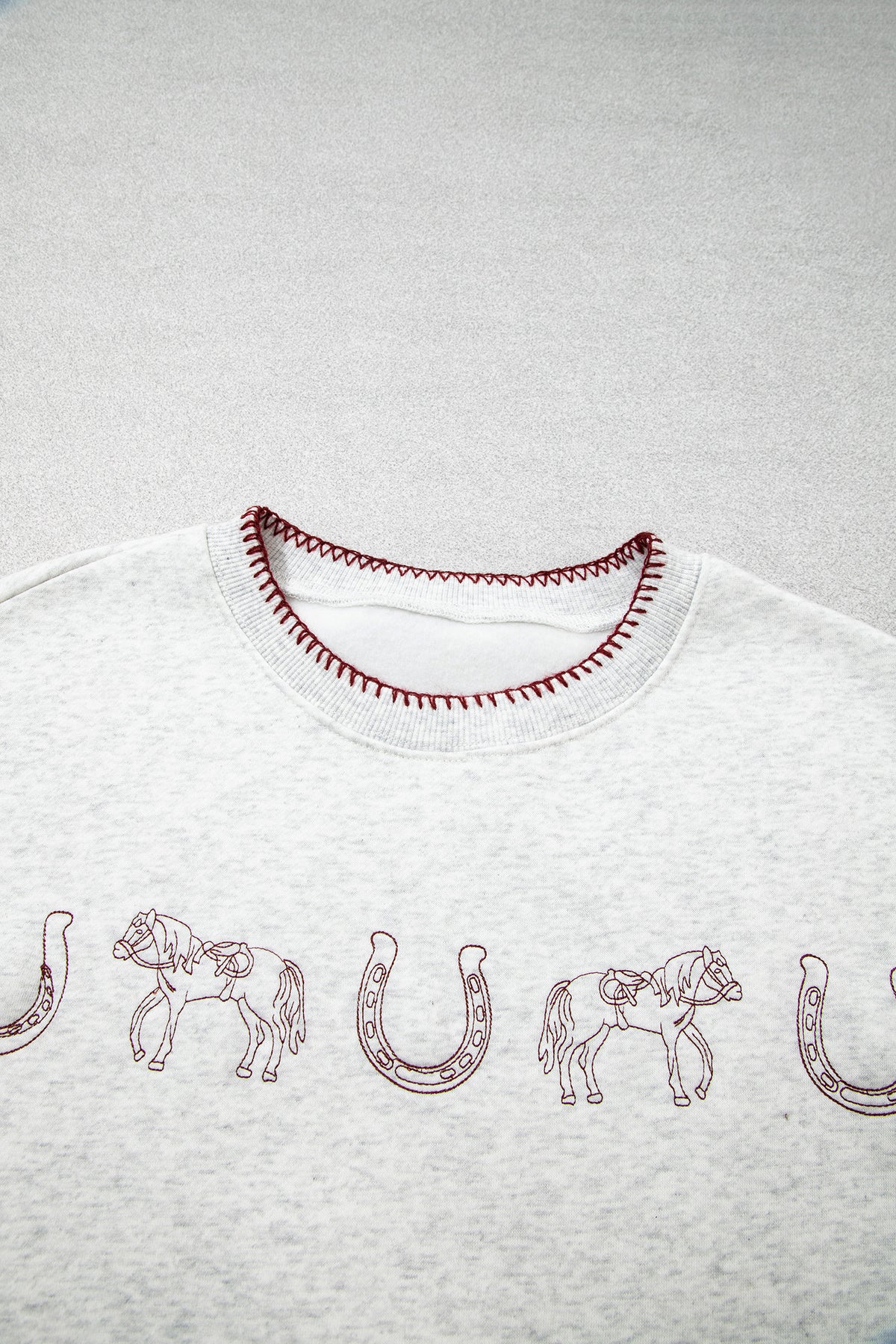 KaleaBoutique Stylish Western Print Embroidered Casual Sweatshirt - KaleaBoutique.com
