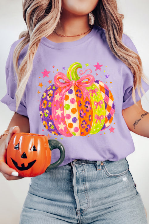 KB Orchid Petal Playful Pumpkin Halloween Tee - KaleaBoutique.com
