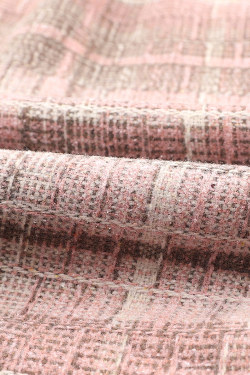 KaleaBoutique Plus Size Macrame Plaid Coat - KaleaBoutique.com
