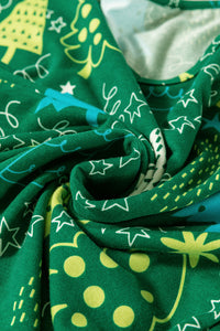 KaleaBoutique Stylish Christmas Tree Print V Neck Tee and Pants Lounge Set - KaleaBoutique.com