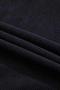KaleaBoutique Black Hooded Drawstring Pockets Corduroy Shacket - KaleaBoutique.com