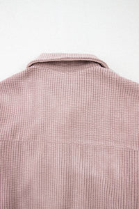 Corduroy Flap Pocket Button Up Shacket - KaleaBoutique.com