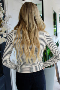 KaleaBoutique Stylish Comfortable Ribbed Knit Half Button Long Sleeve Slim Top - KaleaBoutique.com