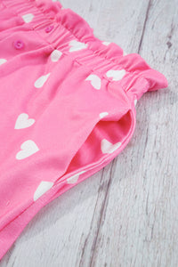 KaleaBoutique Comfortable Valentine Heart Print Long Sleeve Tee and Shorts Lounge Set - KaleaBoutique.com