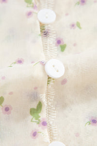 KaleaBoutique Floral Embroidered Lace Bubble Sleeve Shirt - KaleaBoutique.com