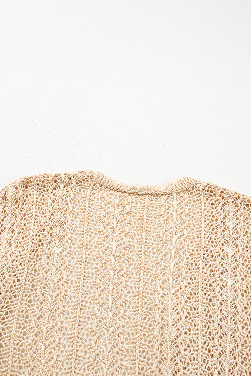 Hollow Out Knit Drop Shoulder Open Front Cardigan - KaleaBoutique.com
