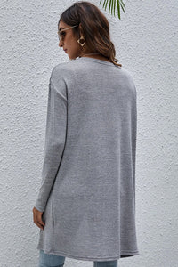 High Rise Solid Color Open Front Lightweight Cardigan - KaleaBoutique.com