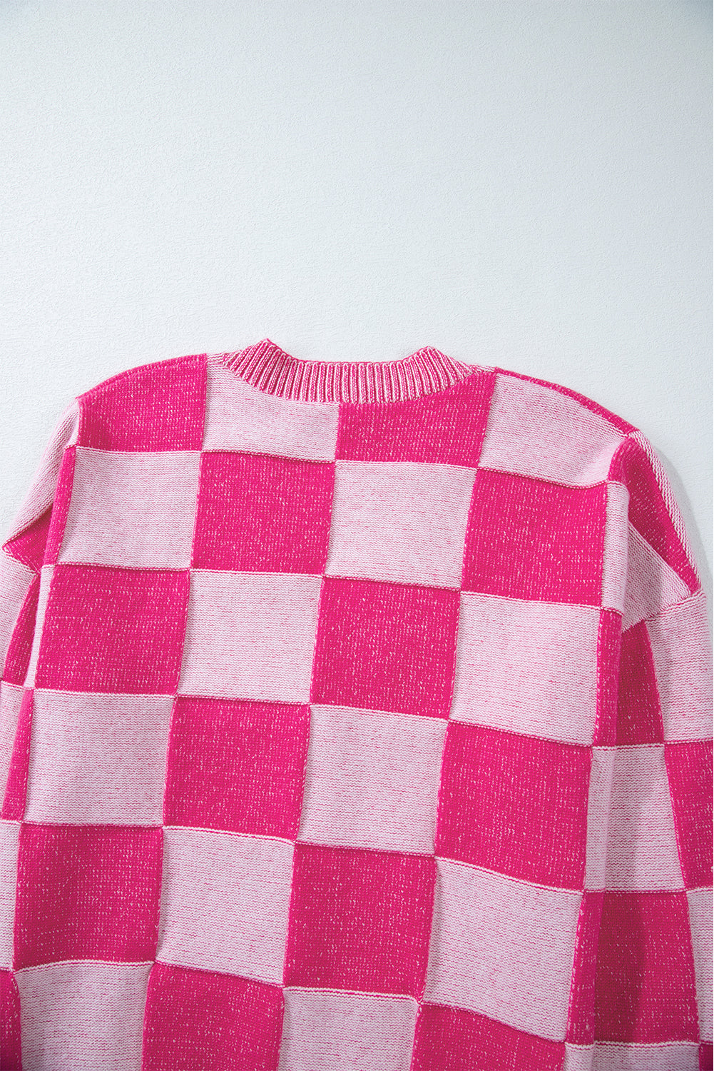 Checkered Drop Shoulder Buttoned V Neck Cardigan - KaleaBoutique.com