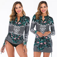 Onyx Long Sleeve One Piece Swimsuit - KaleaBoutique.com