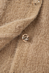 KaleaBoutique Comfortable Fuzzy Buttoned Front Midi Solid Cardigan - KaleaBoutique.com