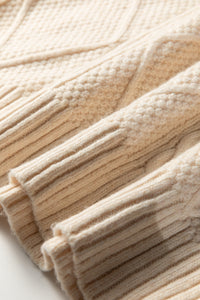 KaleaBoutique Comfortable Cable Knit Drop Shoulder Loose Fit Sweater Dress - KaleaBoutique.com
