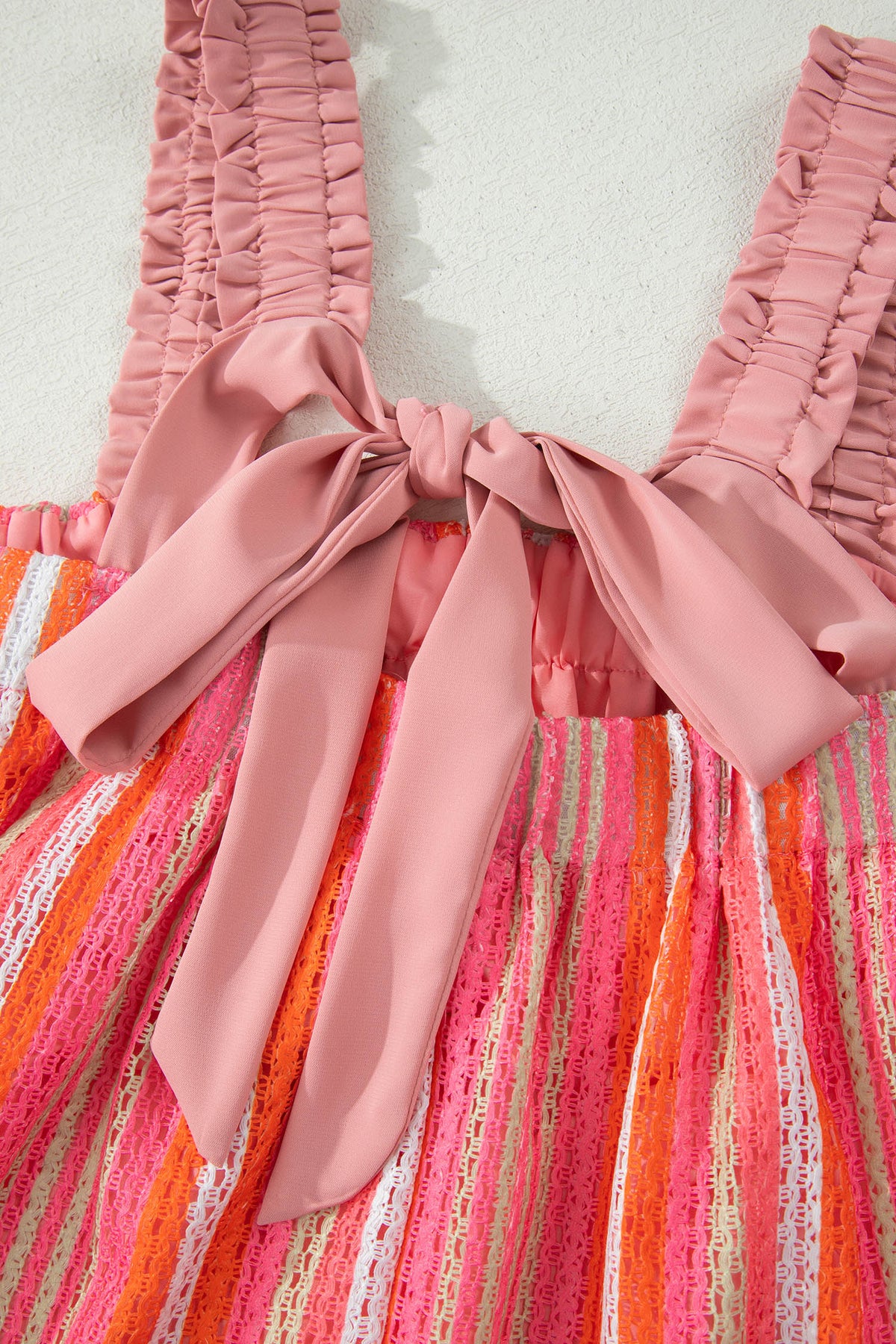 KaleaBoutique Stylish Ruffled Straps Ribbon Knot Flowy Vacation Maxi Dress - KaleaBoutique.com