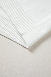 KaleaBoutique Stylish Corded Horseshoes Ribbed Trim Mock Neck Short Sleeve Sweater - KaleaBoutique.com