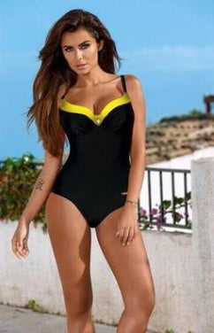 Women's Sweetheart Contrast-Trim One-Piece Swimsuit - KaleaBoutique.com