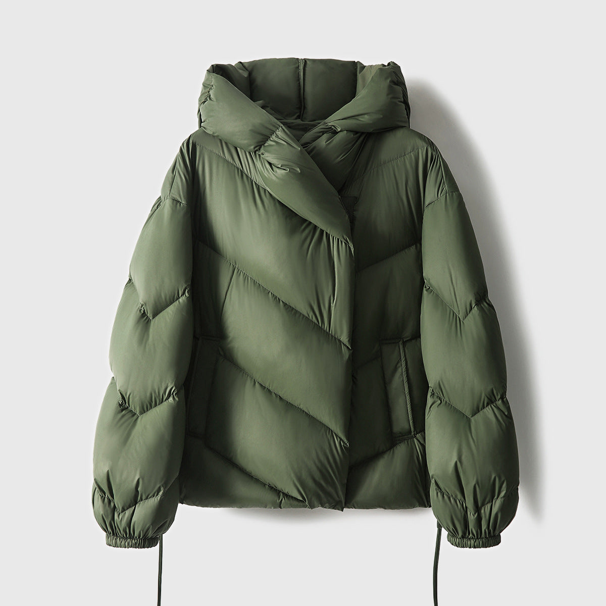 Hooded Long-Sleeve Puffer Jacket - KaleaBoutique.com
