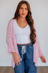 KaleaBoutique Comfortable Drop Shoulder Crochet Knit Open Front Cardigan - KaleaBoutique.com