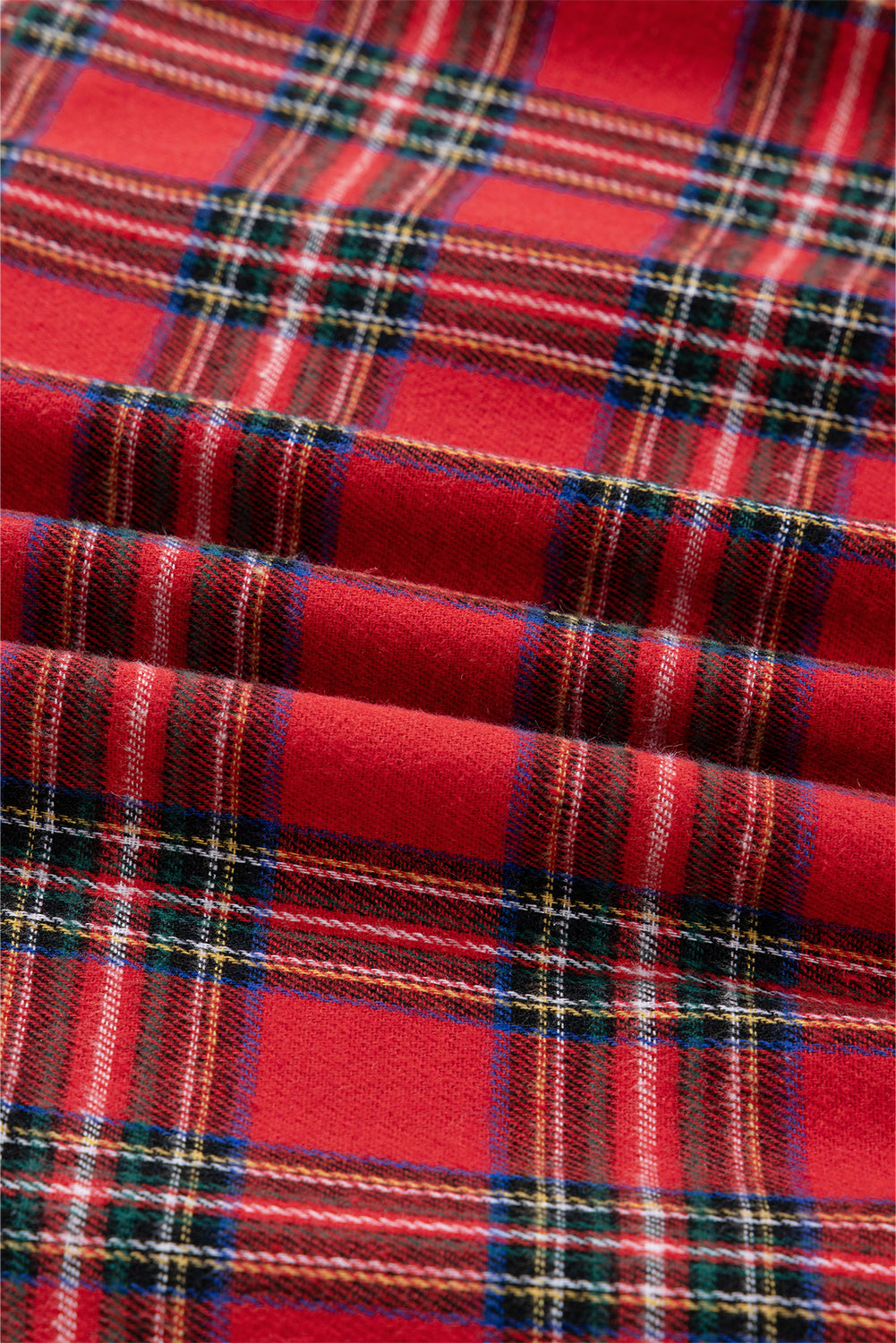 KaleaBoutique Christmas Plaid V Neck 3/4 Sleeve Tie Waist Ruffle Hem Long Dress - KaleaBoutique.com