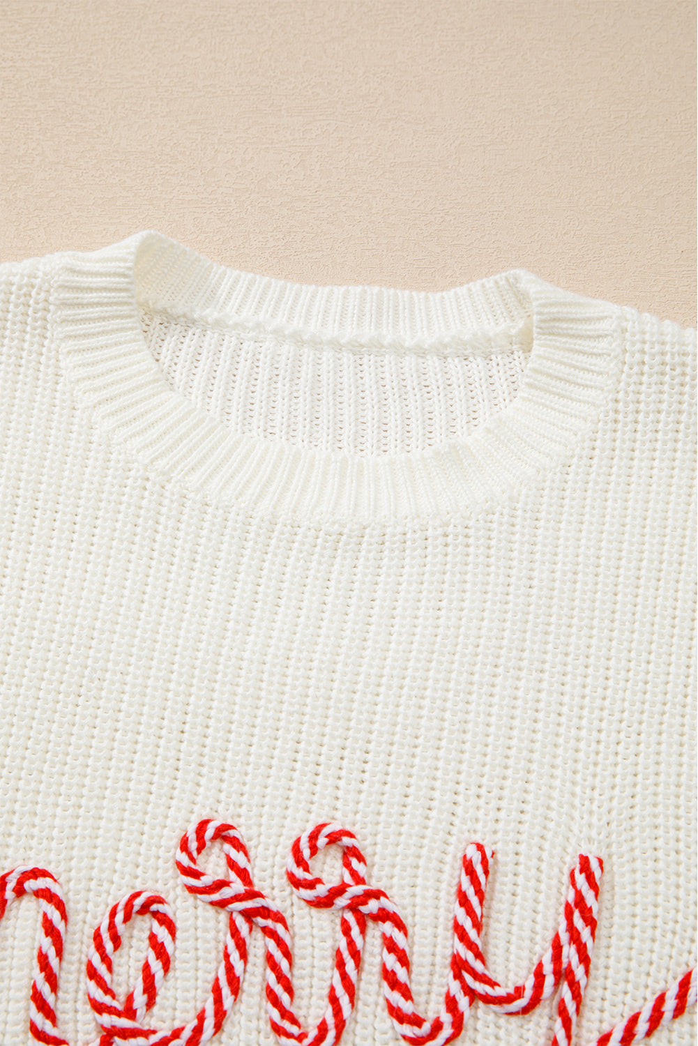 KaleaBoutique Striped Merry Bright Letter Christmas Sweater - KaleaBoutique.com