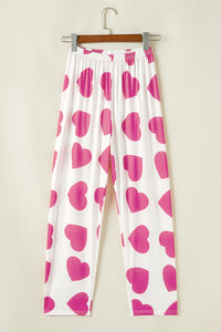 KaleaBoutique Comfortable Ruffled Tank Top And Heart Print Pants Lounge Set - KaleaBoutique.com